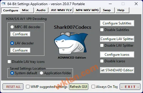 Shark007 Codecs